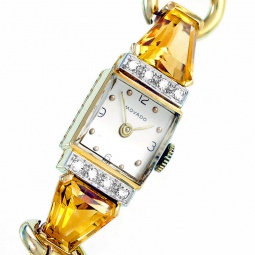 Movado Watch | Womens Deco 14K Gold Watch C1950s